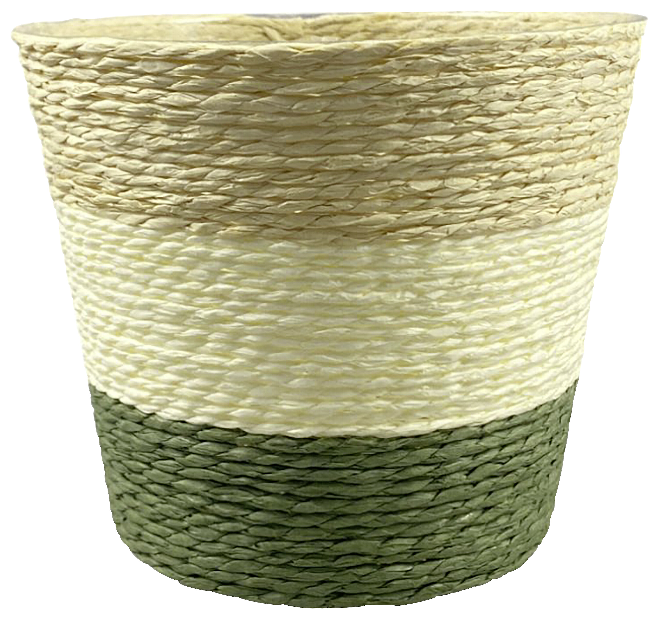 Korb grün Papier B/H/L: ca. 16x16x13 cm