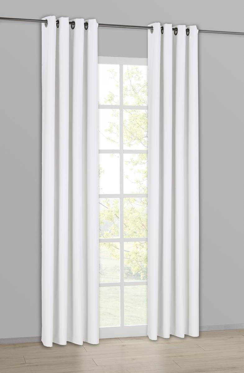 POCOline Ösenvorhang Sorrento weiß B/L: ca. 140x245 cm