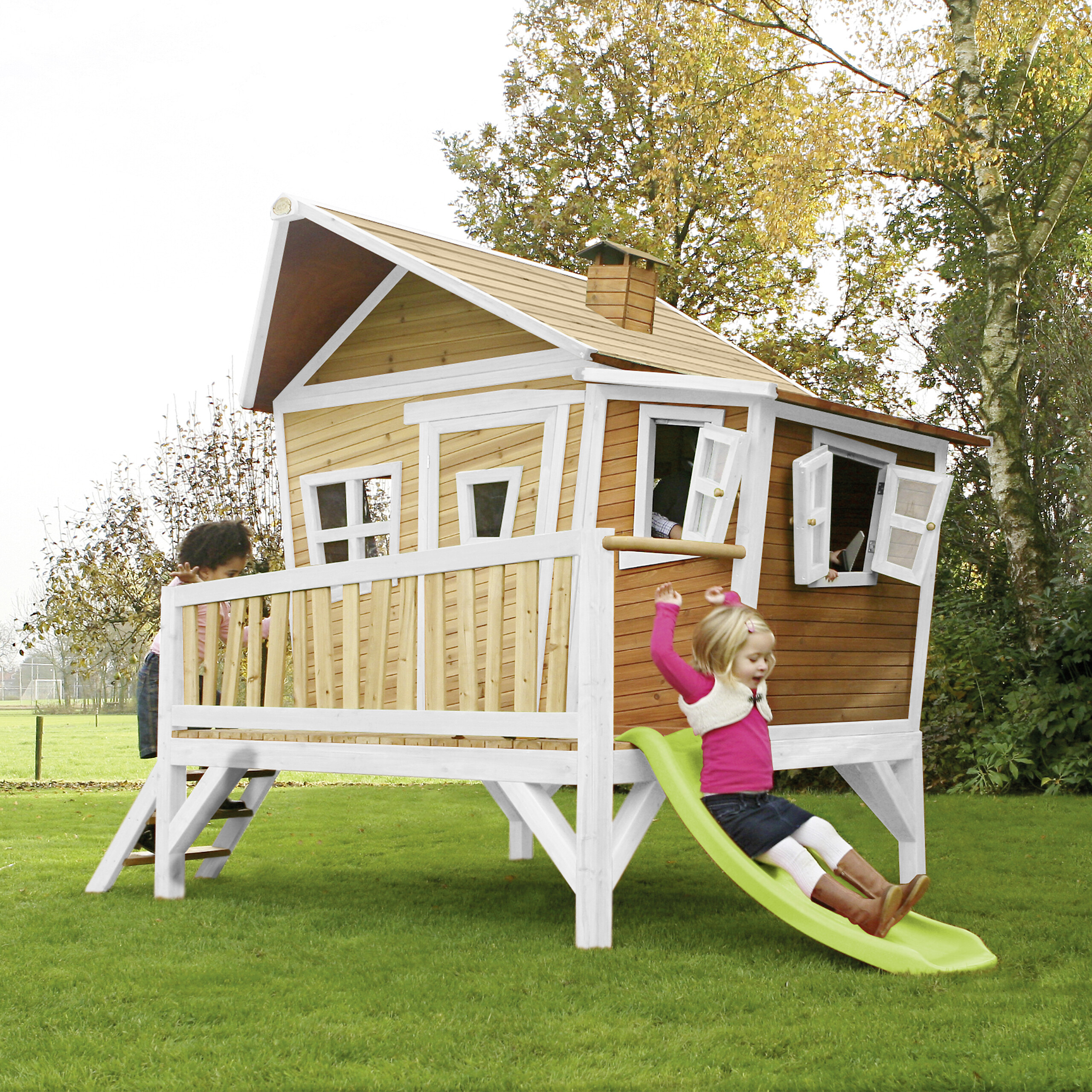 AXI Spielhaus Emma braun B/H/L: ca. 349x227x193 cm