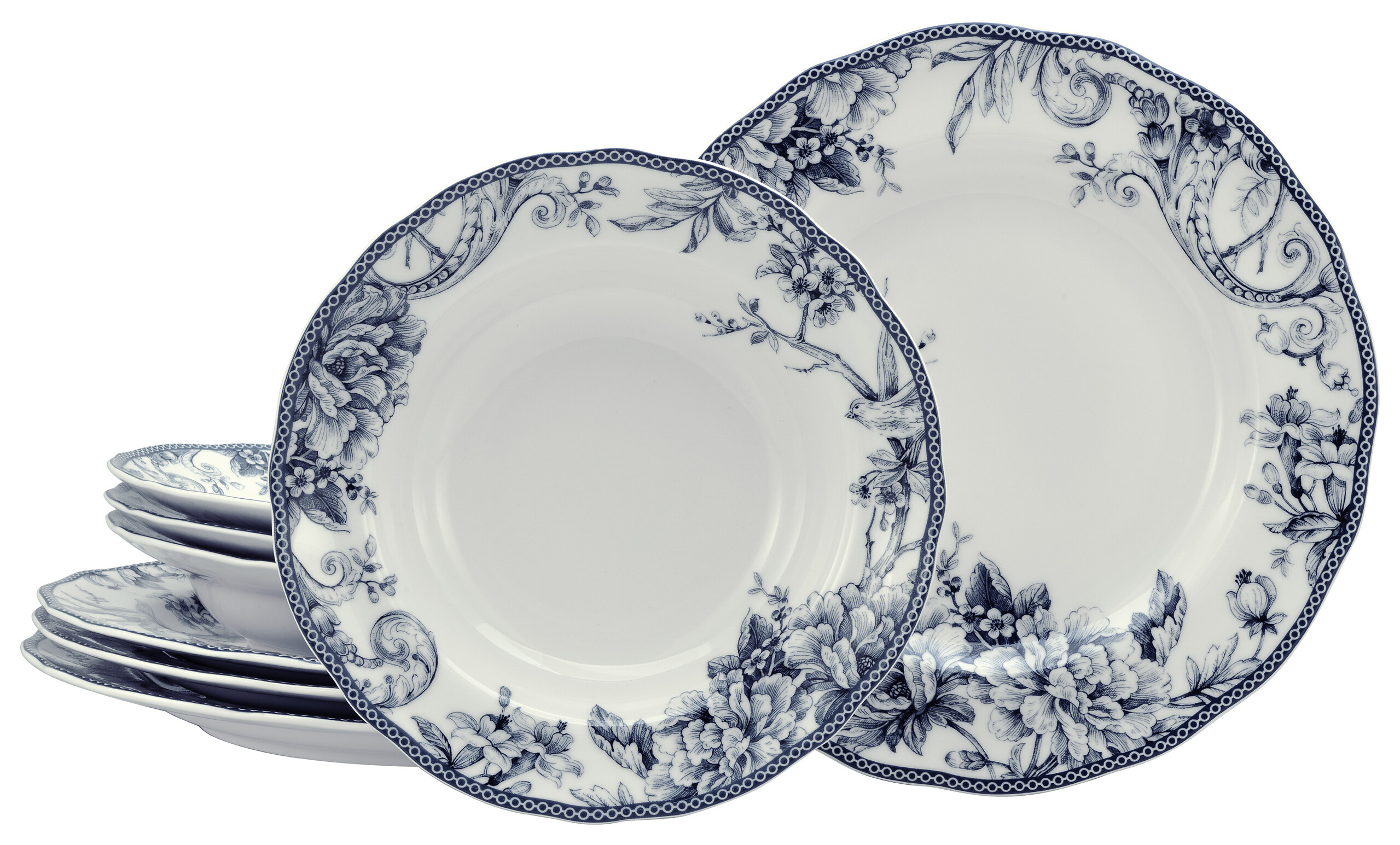 CreaTable Tafelservice Adelaide Blau blau Porzellan 8 tlg.