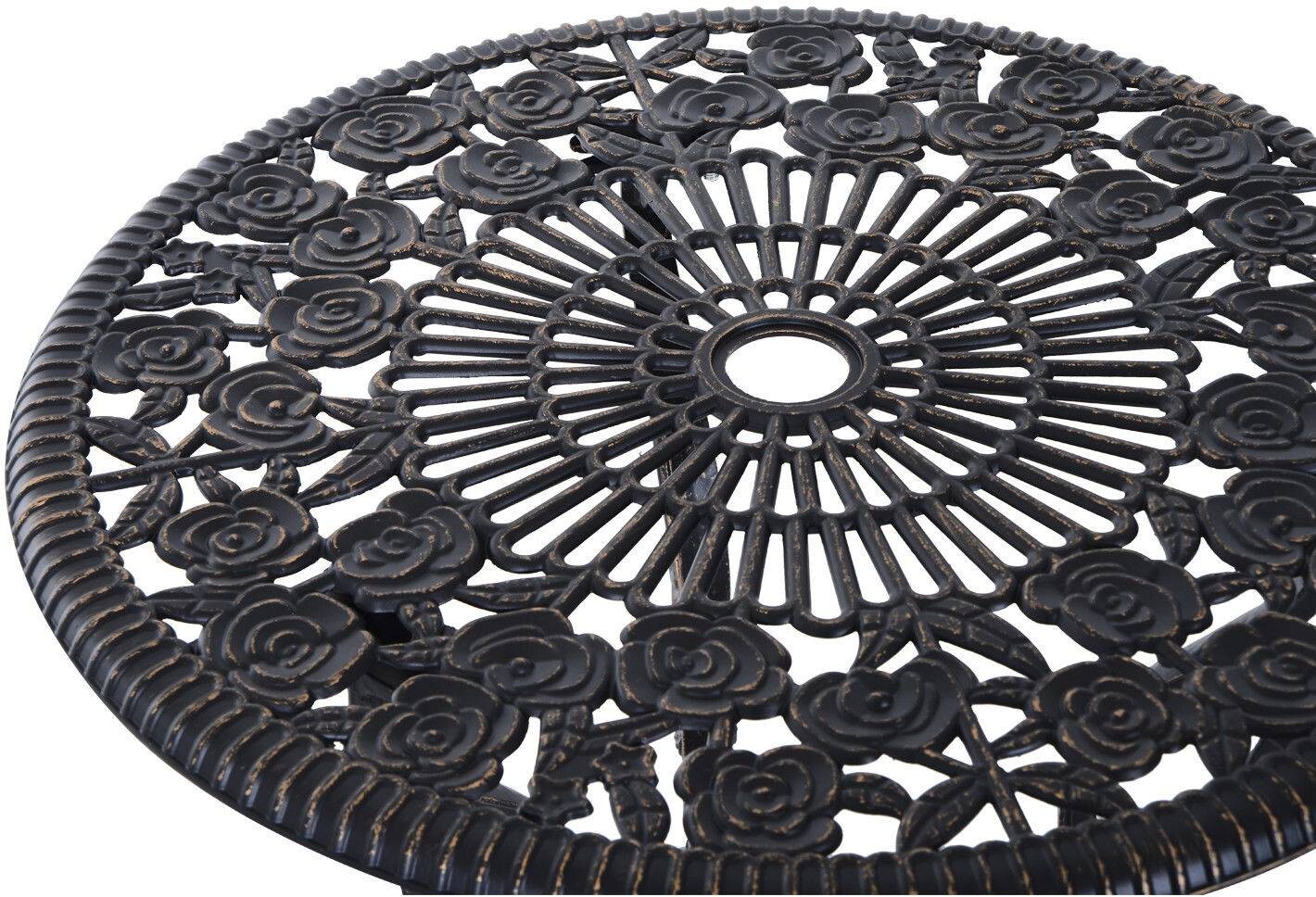 Outsunny Bistro-Set bronze Alu B/H/L: ca. 60x67x60 cm