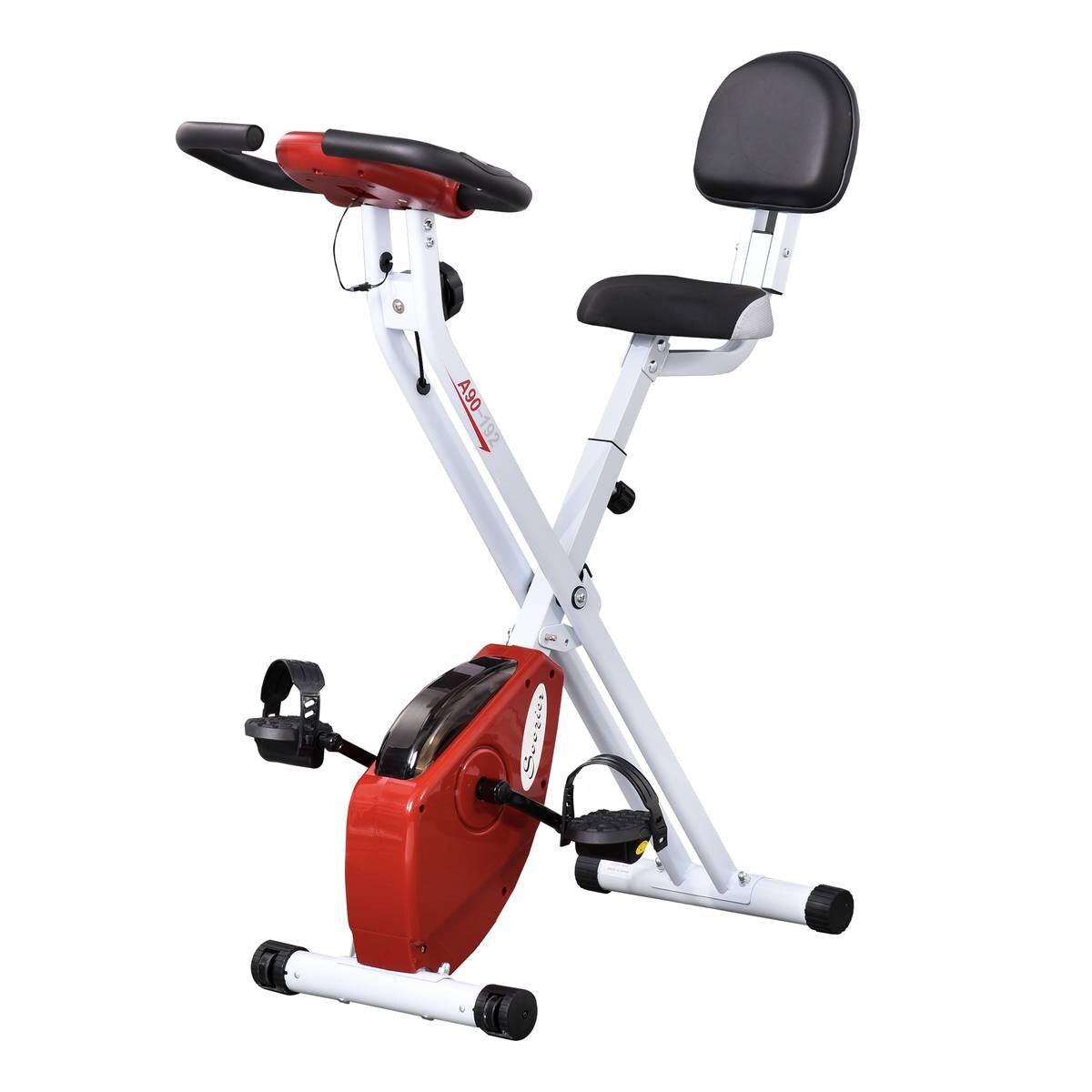 HOMCOM Fahrradtrainer rot Stahl H/L: ca. 109x97 cm