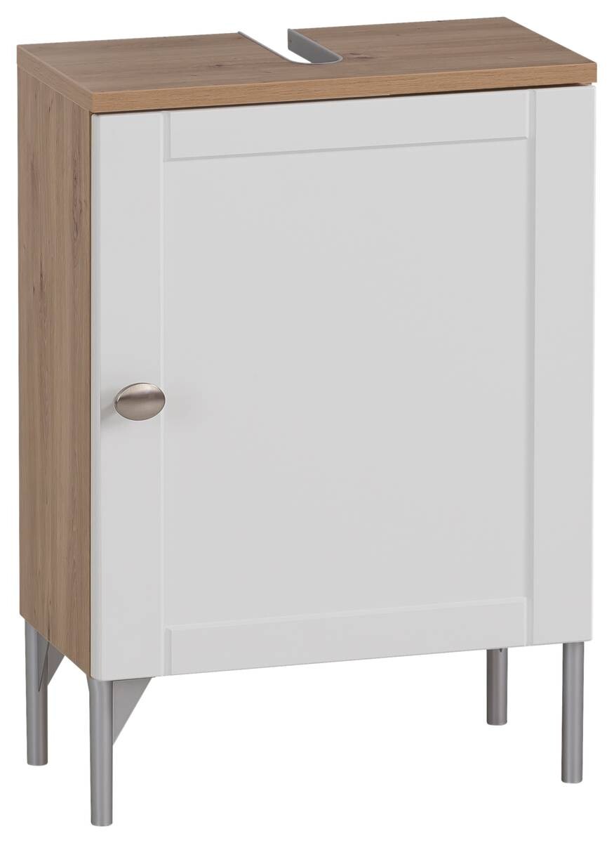 Waschbeckenunterschrank Jesper Eiche Artisan Nachbildung weiß matt B/H/T: ca. 40,3x58,5x32 cm