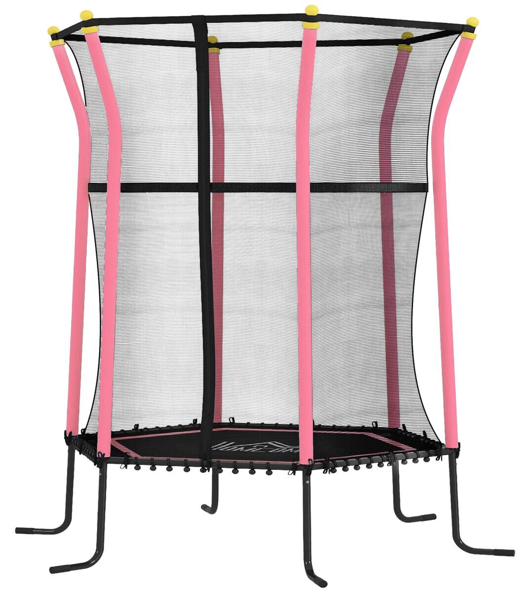 HOMCOM Kindertrampolin rosa B/H/L: ca. 163,5x190x163,5 cm