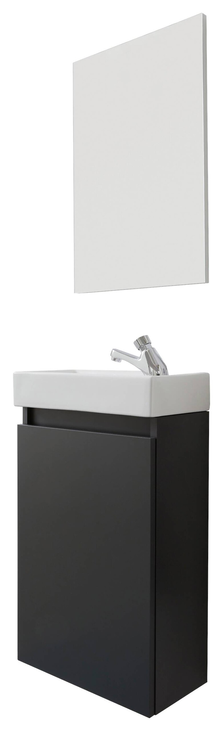 Bad-Set Champ grau matt B/H/T: ca. 40x68x22 cm