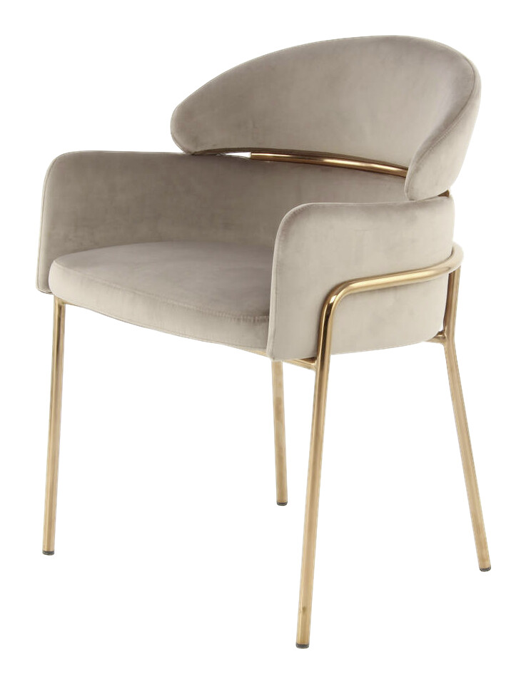 Stuhl Corey 100 taupe Microfaser B/H/T: ca. 58x79x57 cm