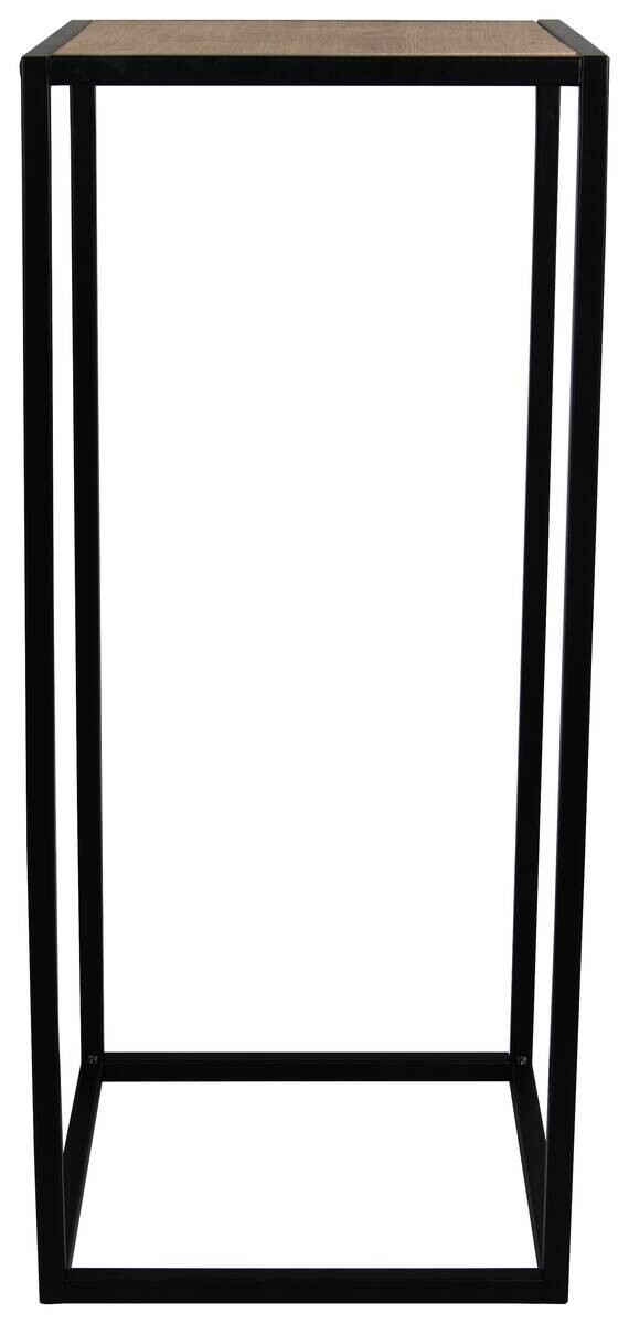 Beistelltisch Valery Eiche Artisan Nachbildung schwarz Metall MDF B/H/T: ca. 30x70x30 cm