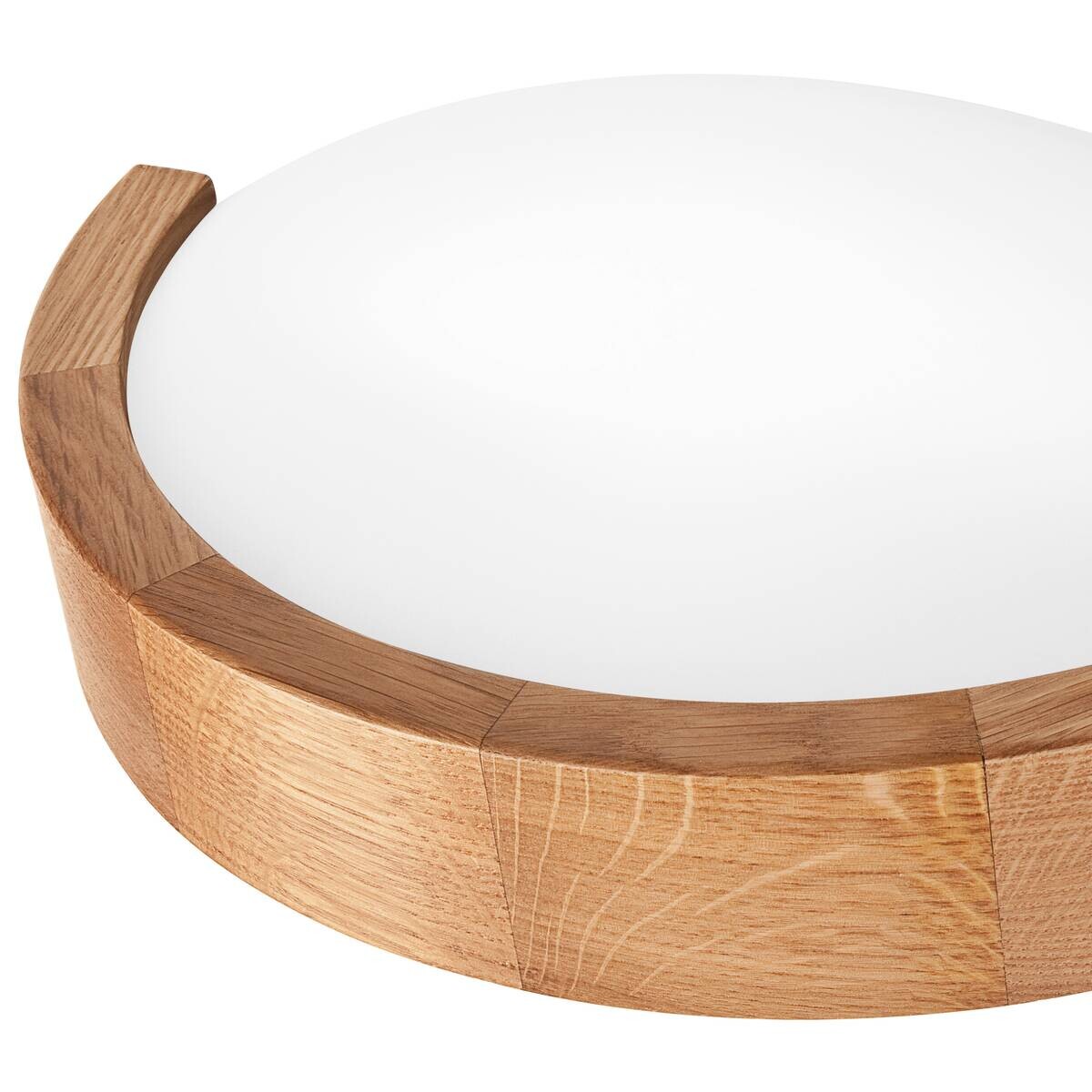 Lamkur Wandleuchte Eiche Holz Glas B/H/L: ca. 20x14x30 cm E27 1 Brennstellen