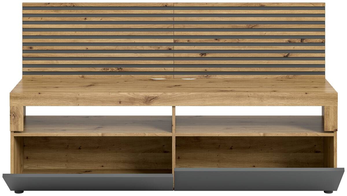 TV-Lowboard Okai anthrazit Eiche Artisan Nachbildung B/H/T: ca. 160x90x45 cm