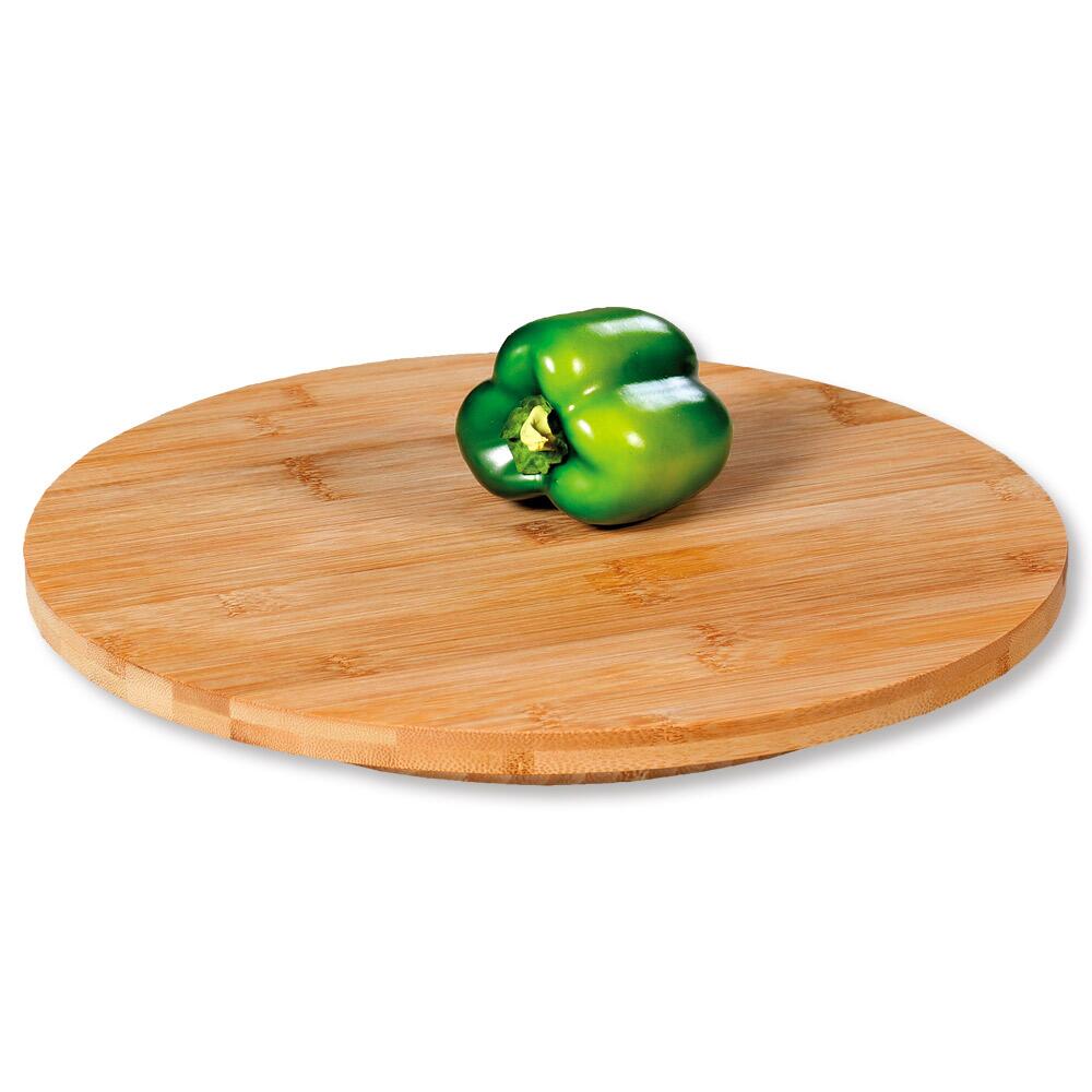 Kesper Dreh und Servierplatte natur Bambus H/L: ca. 35x3 cm