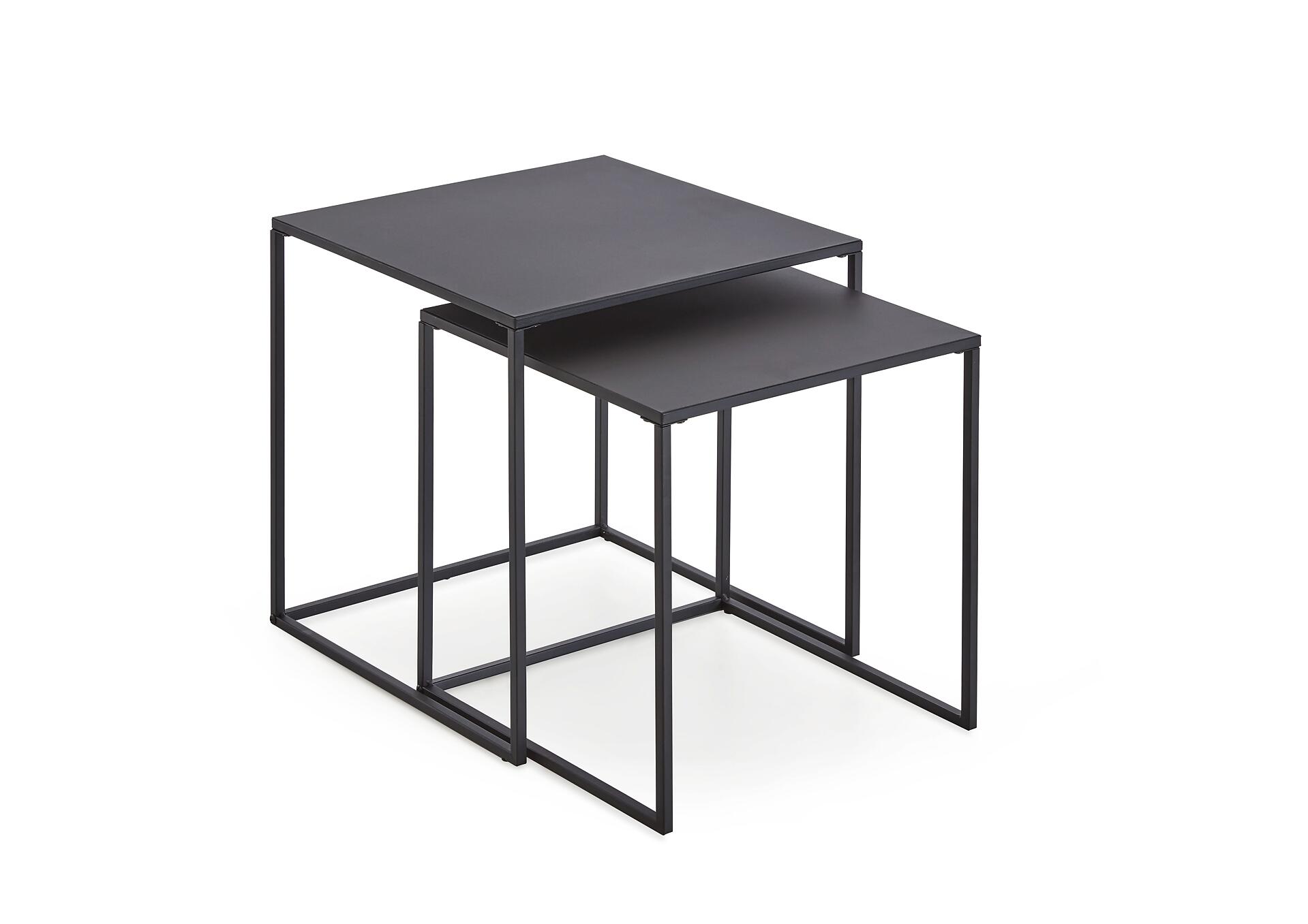 xonox.home Couchtisch 2er Set schwarz B/H/T: ca. 38x41x38 cm