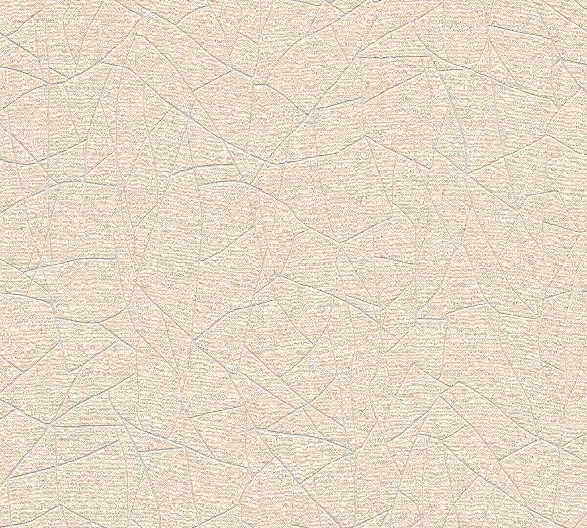 A.S.Creation Vliestapete weiß creme beige B/H/D: ca. 53x1005x9,7 cm