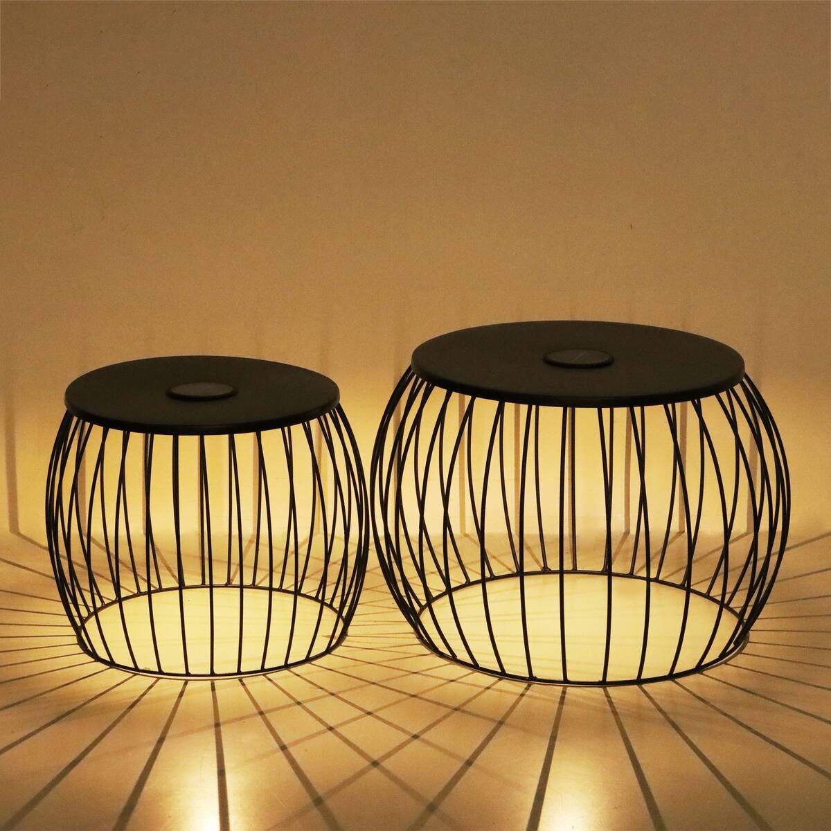 POCOline Beistelltisch schwarz Metall H/D: ca. 37x40 cm