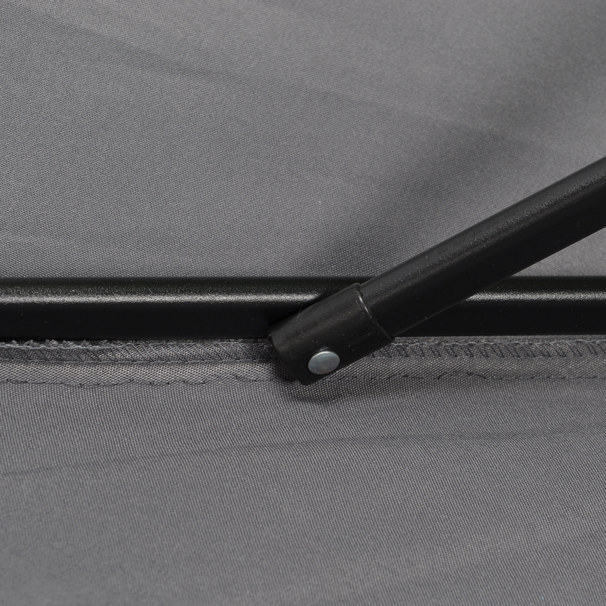 Outsunny Sonnenschirm dunkelgrau Aluminium B/H/L: ca. 196x204x196 cm