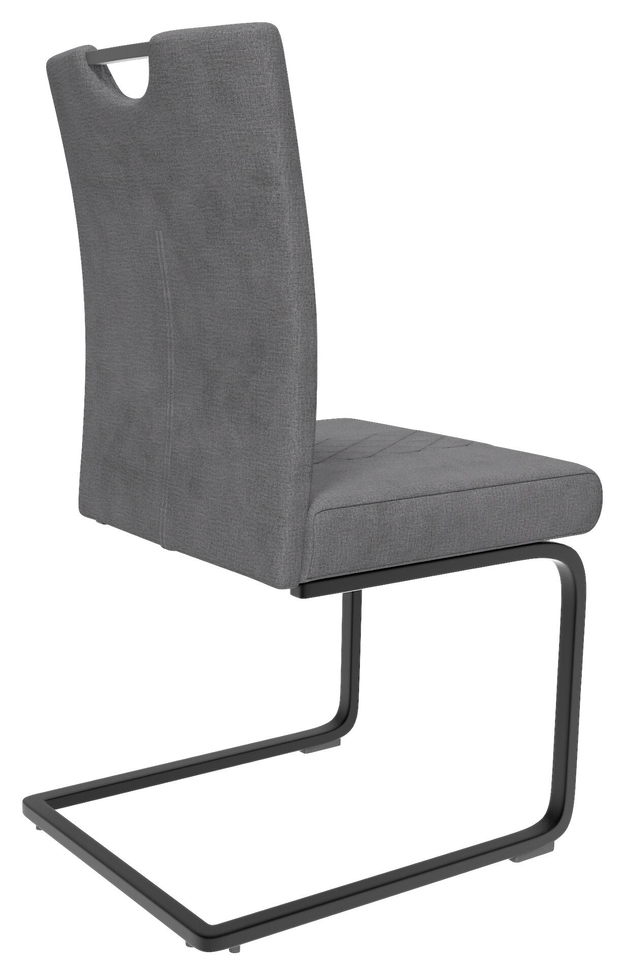 Schwingstuhl Alabama dunkelgrau Microfaser B/H/T: ca. 50x94x60 cm