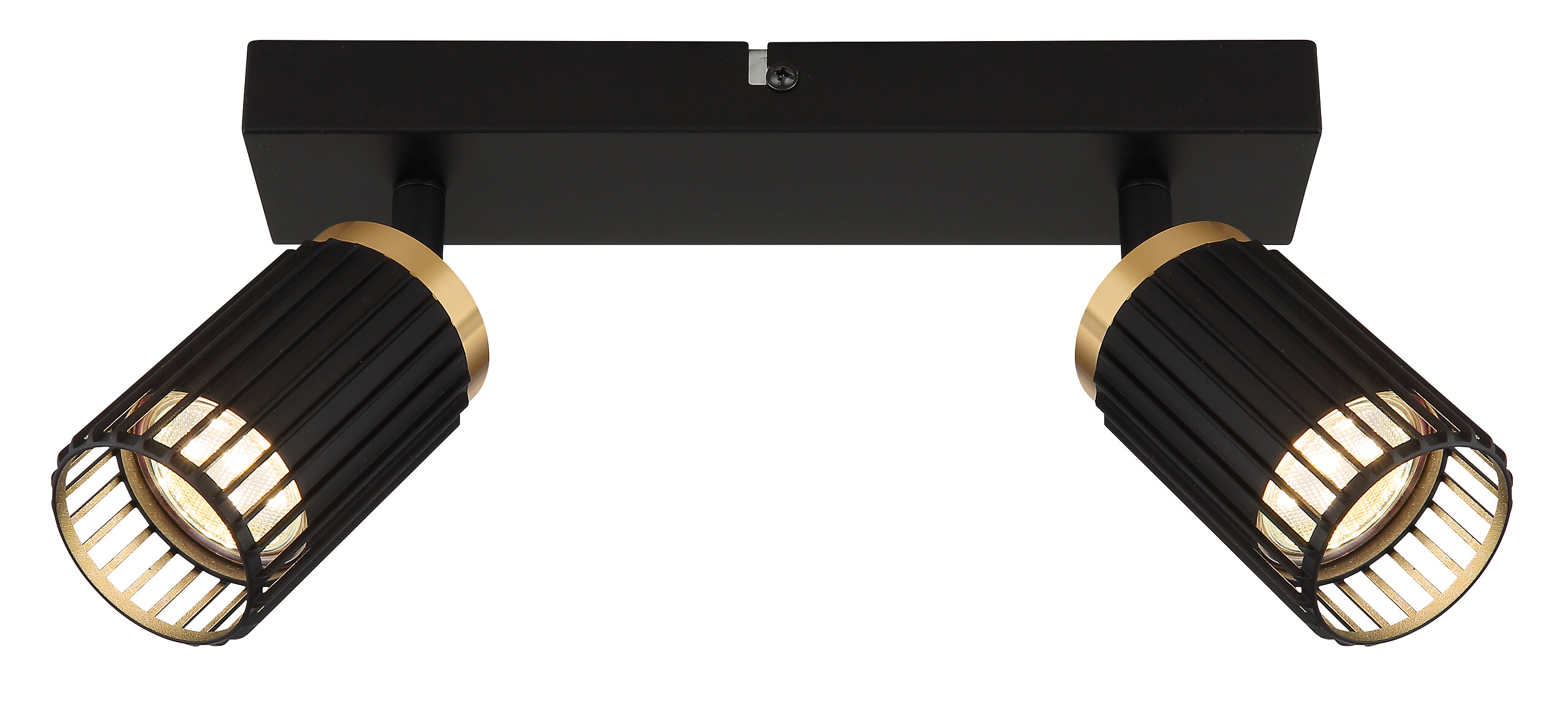 GLOBO Strahler mattschwarz Aluminium Metall B/H/T/L: ca. 12,5x15,5x26x26 cm GU10 2 Brennstellen