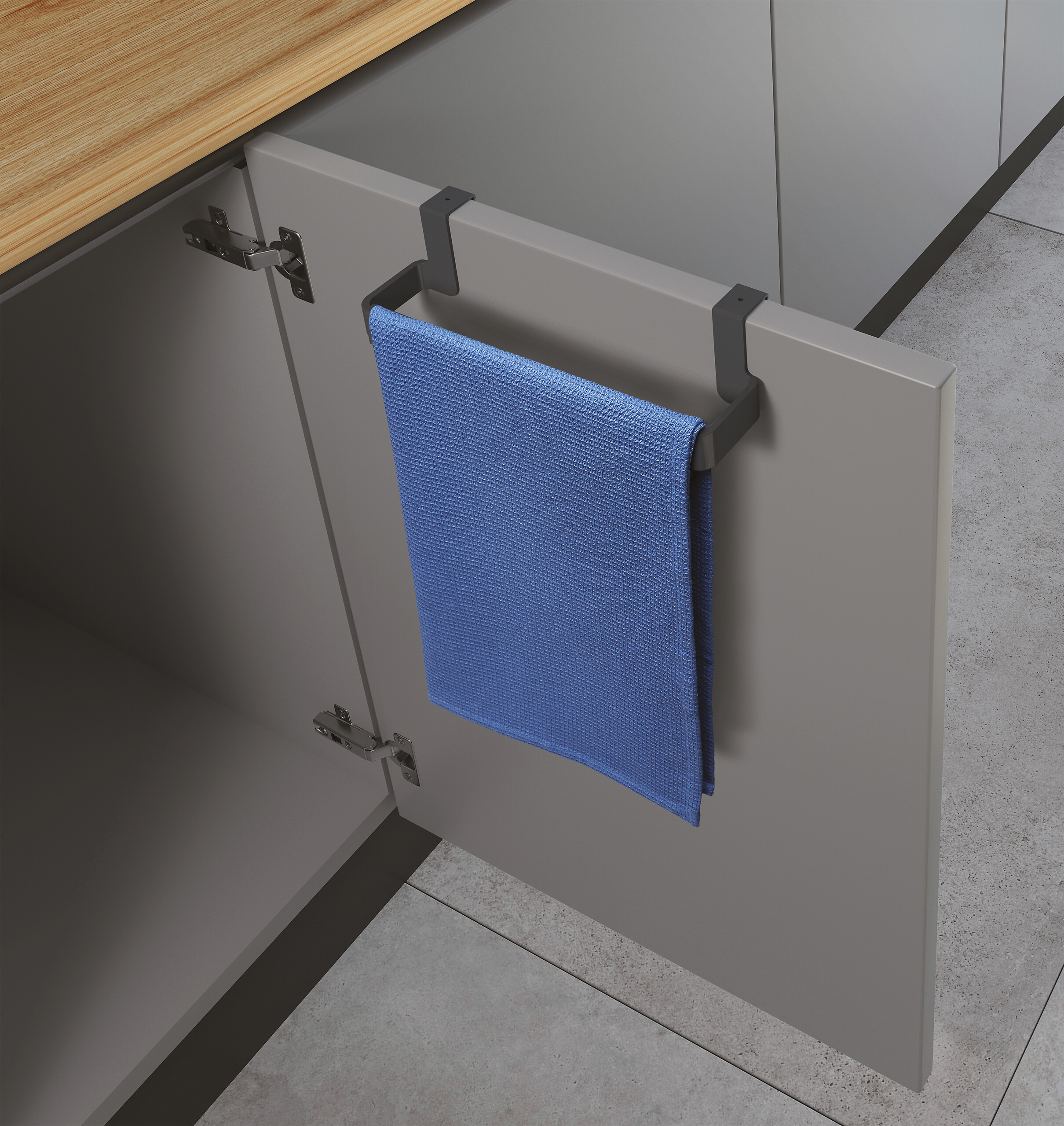 Metaltex Handtuchhalter schwarz Kunststoff