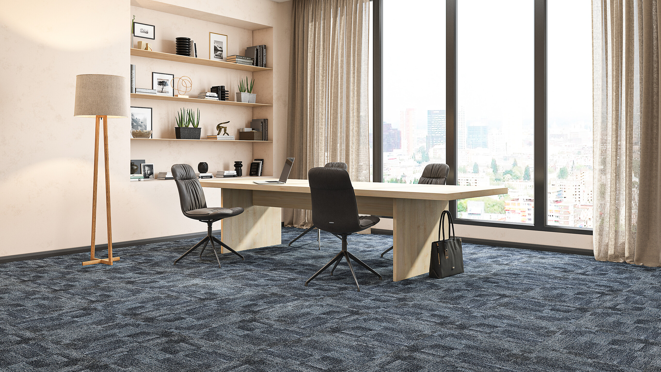 Teppichfliese Santo grau B/L: ca. 50x50 cm pro Stück