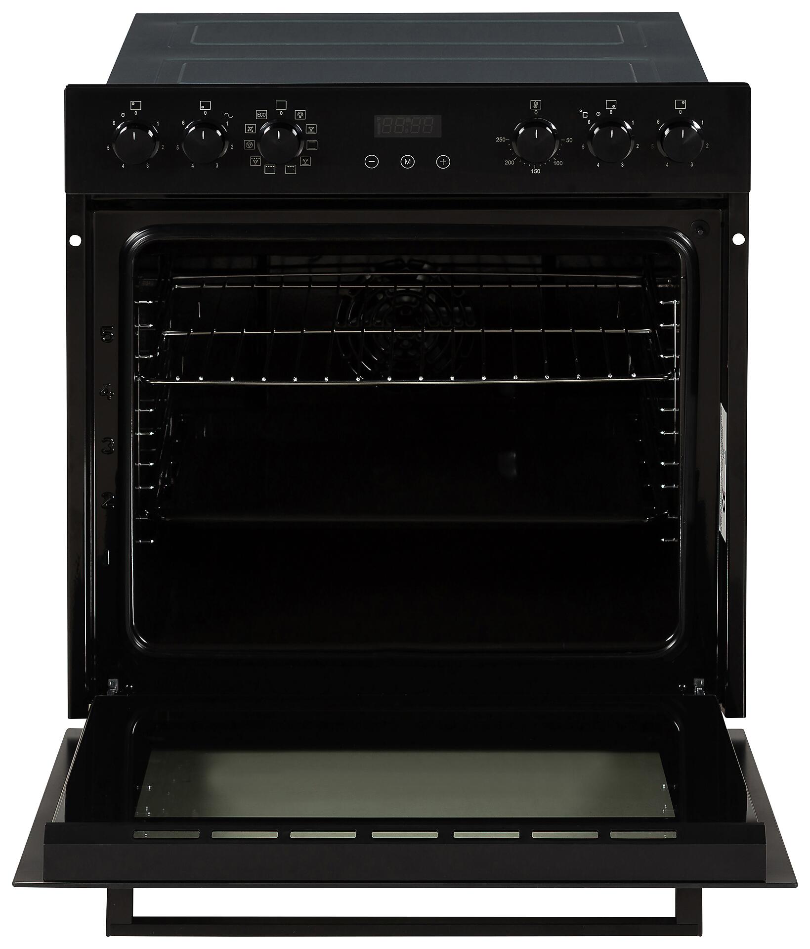 Mican Einbauherdset HSHDB73S schwarz B/H/T: ca. 59,5x59,5x57,5 cm