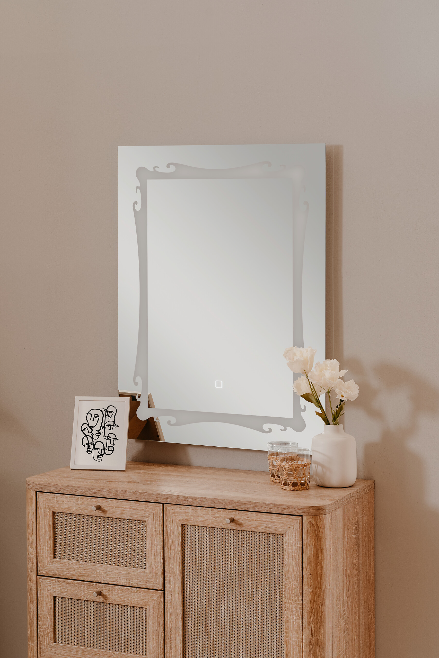 Lichtspiegel Boston B/H/T: ca. 60x80x3 cm