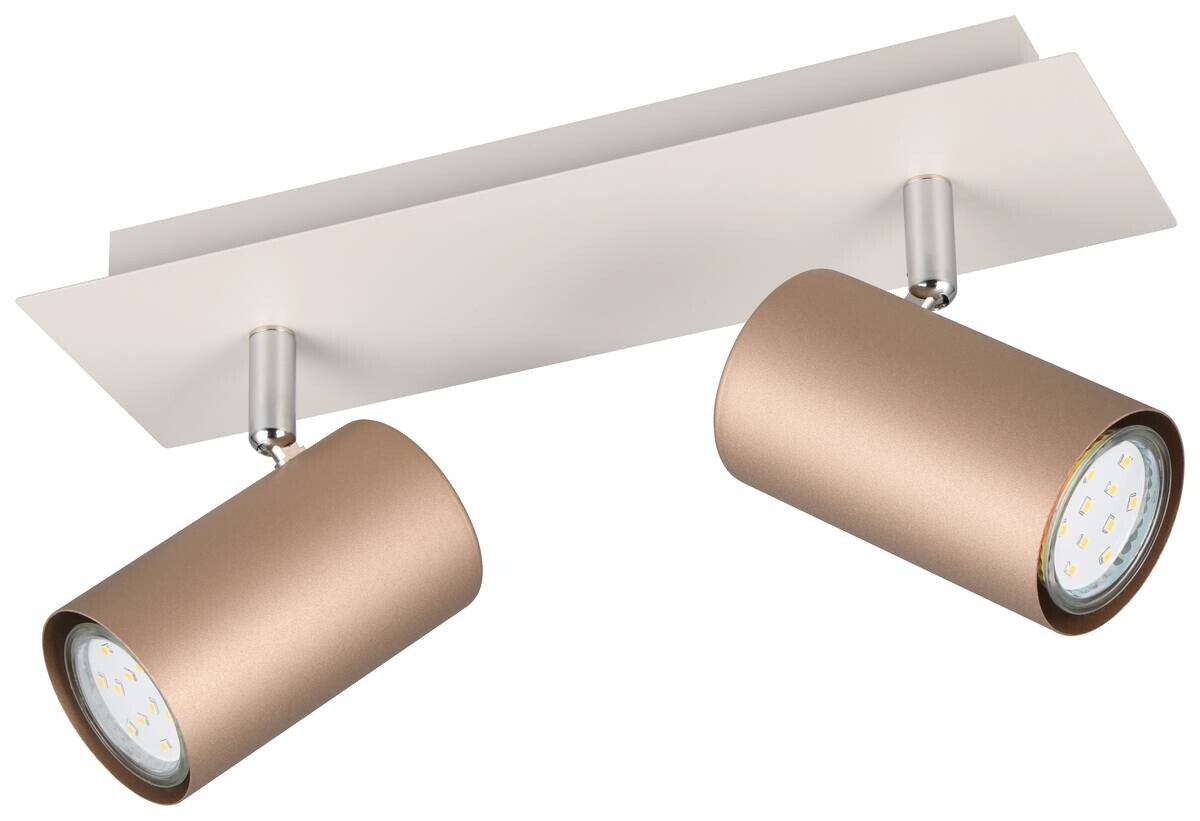 Reality Leuchten Spots Marley kaffee Metall B/H/L: ca. 30x15x9 cm null 2 Brennstellen