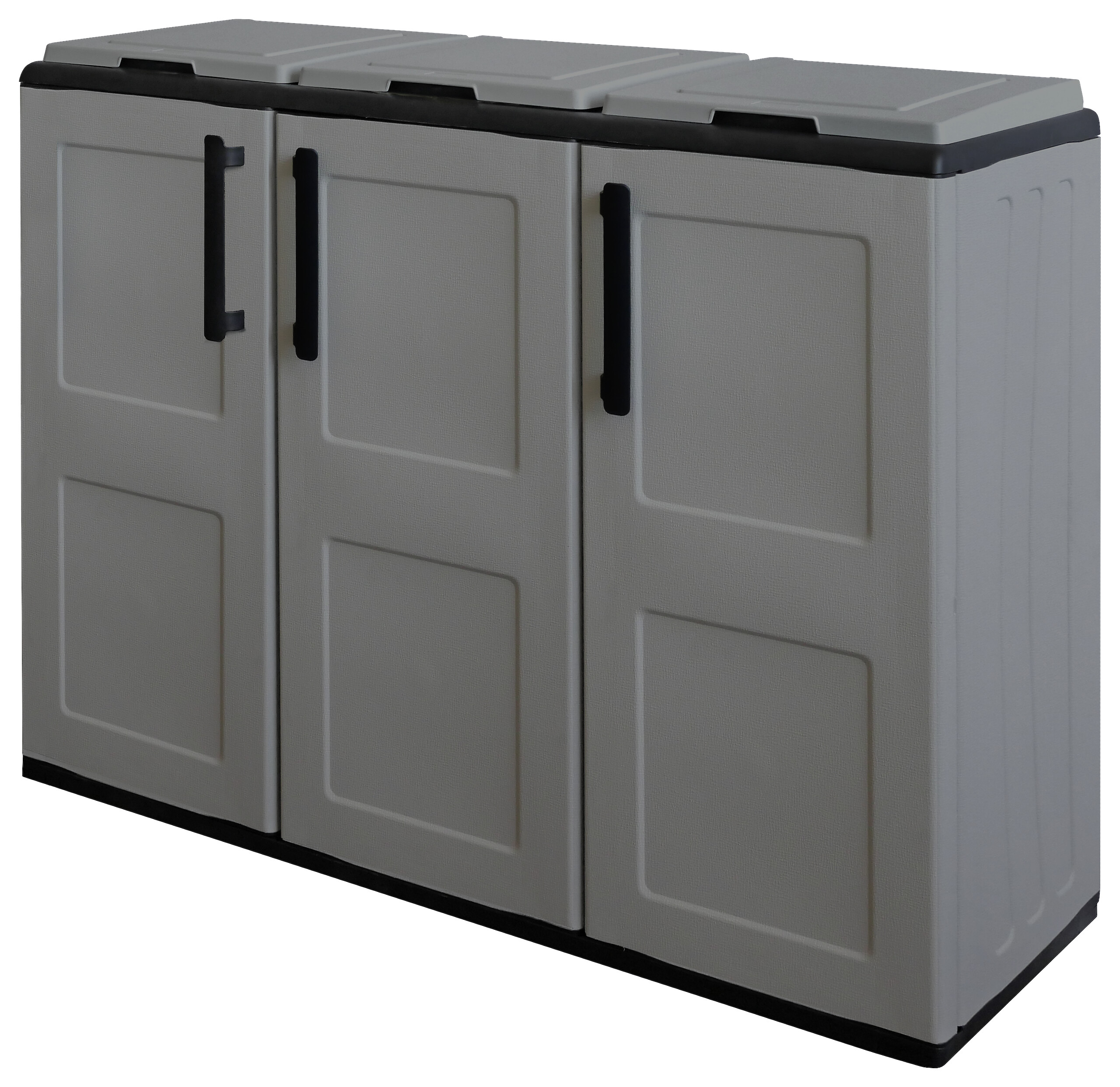 ArtPlast Mülltrennungsschrank Free grau Kunststoff B/H/T: ca. 102x84x37 cm