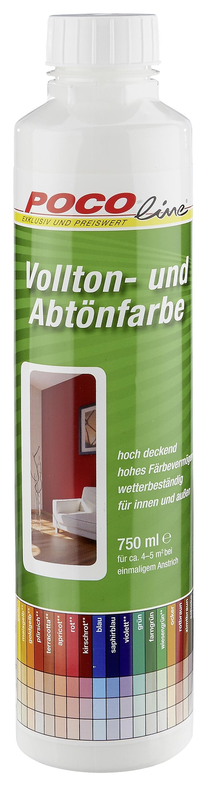 POCOline Vollton- und Abtönfarbe weiß ca. 0,75 l