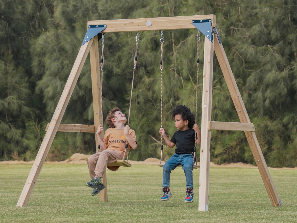 AXI Doppelschaukel Yuna braun B/H/L: ca. 224x208x186 cm