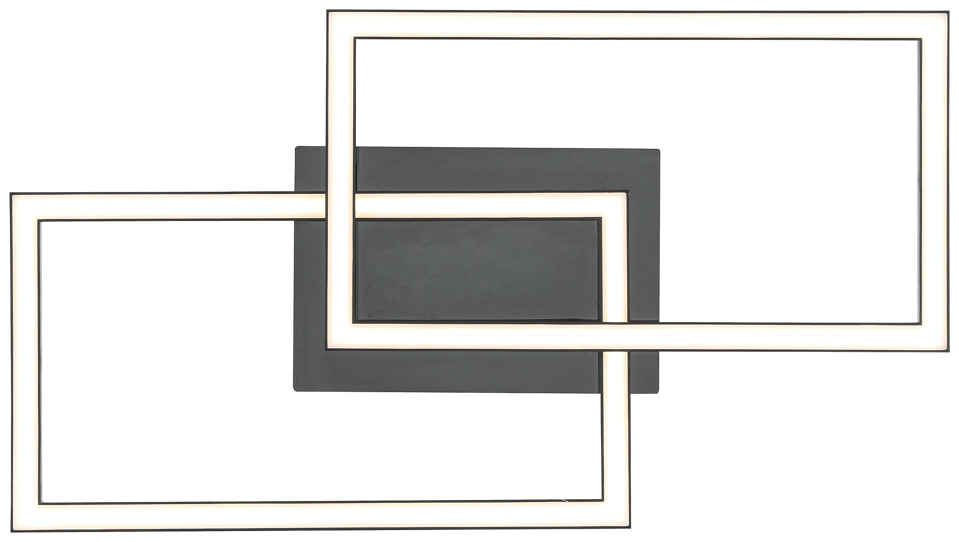 Nolo LED-Deckenleuchte Lenna schwarz Kunststoff B/H/L: ca. 50x6,5x29 cm