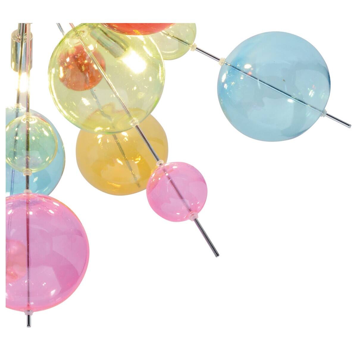 Näve Leuchten Deckenleuchte bunt Metall Glas B/H/T/D: ca. 57x38x57x57 cm G9 6 Brennstellen