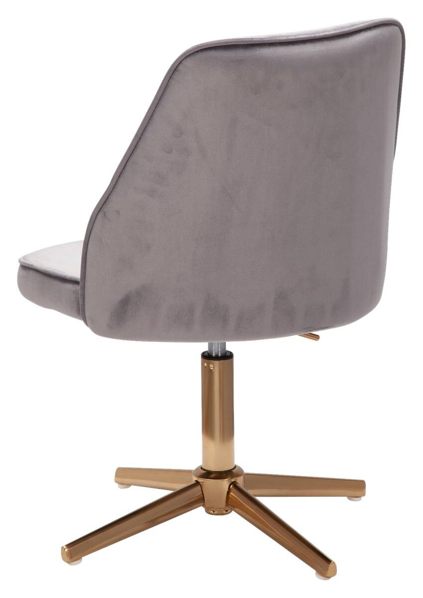 Drehstuhl grau gold Stoff Eisen