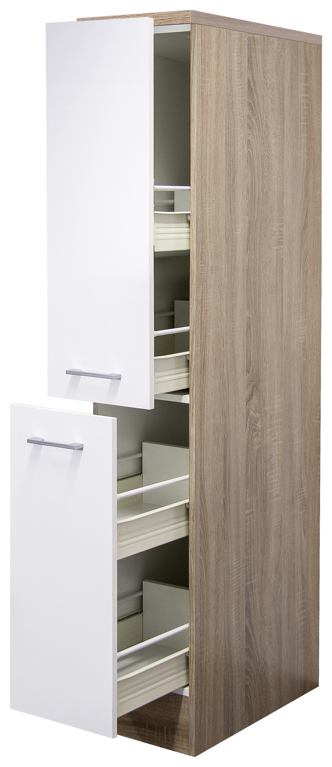 Apothekerschrank Samoa weiß Eiche Nachbildung B/H/T: ca. 30x161x60 cm