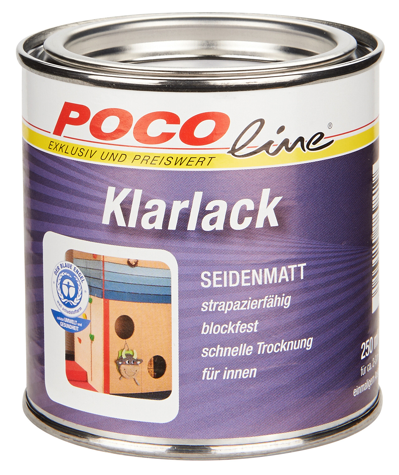 POCOline Acryl Klarlack farblos seidenmatt ca. 0,25 l