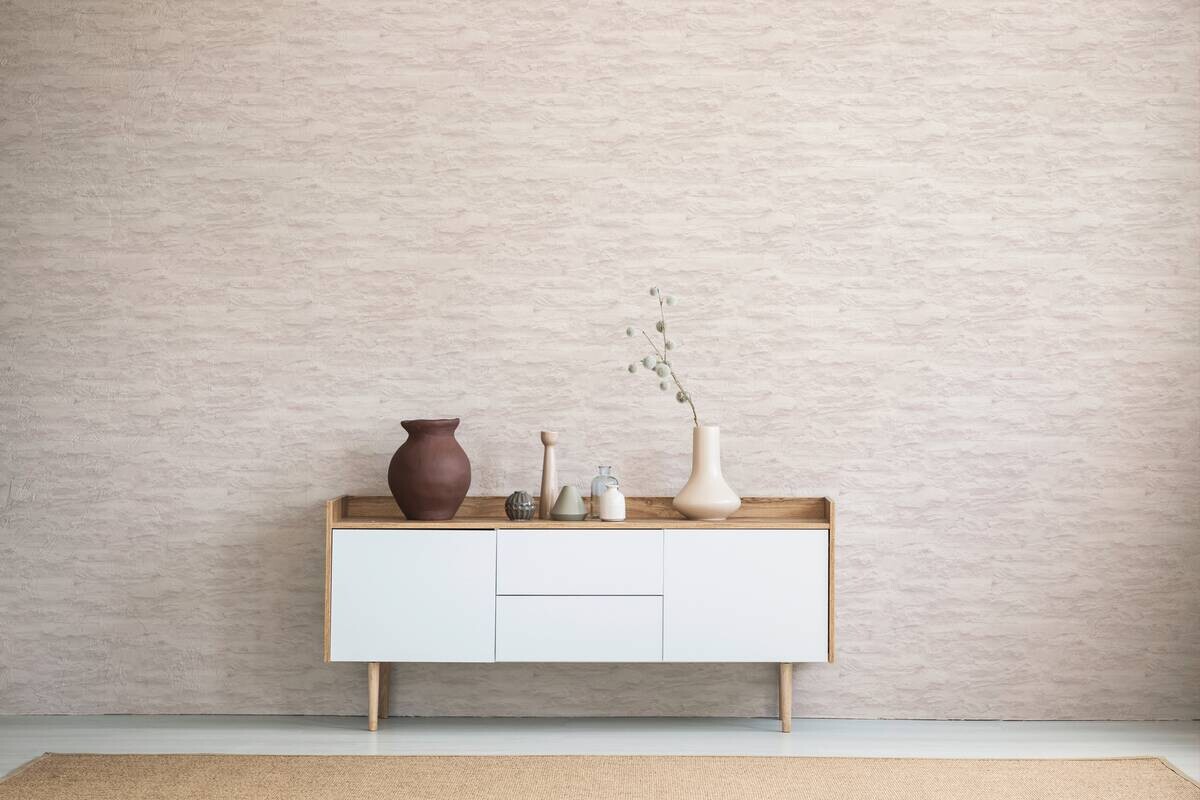 Livingwalls Vliestapete Best of Vlies Steine creme B/L: ca. 53x1005 cm
