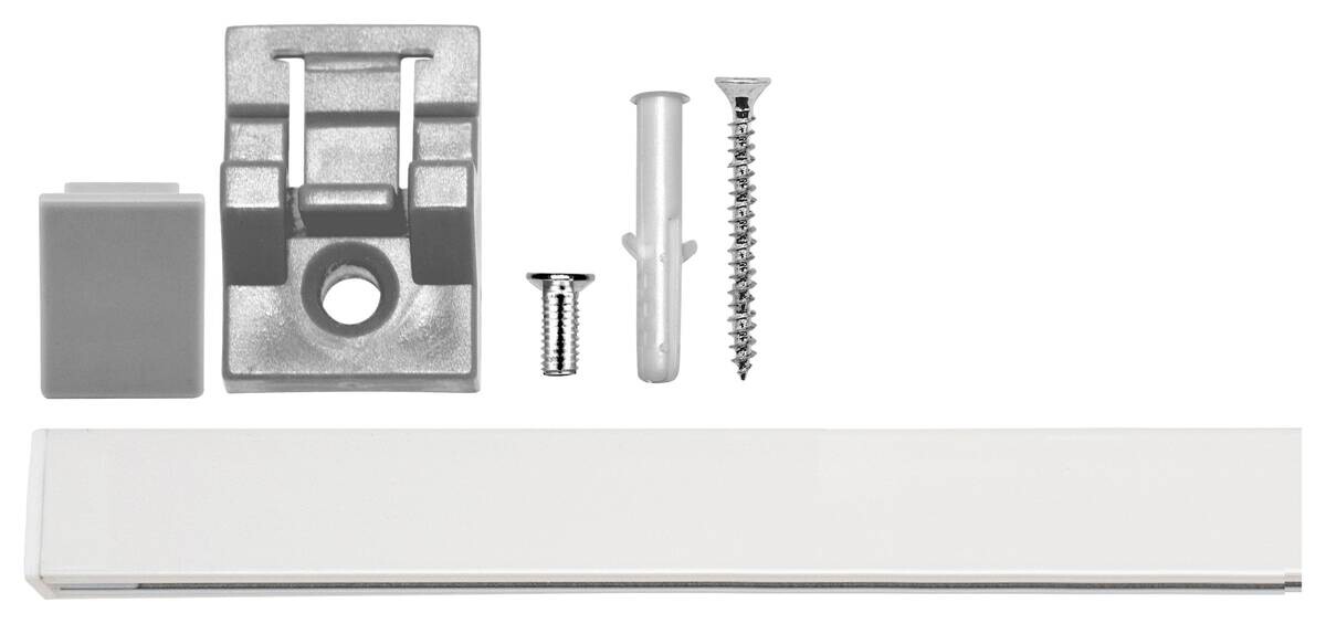 ondeco Gardinenschiene smart weiß Metall L: ca. 160 cm 1.0 Läufe