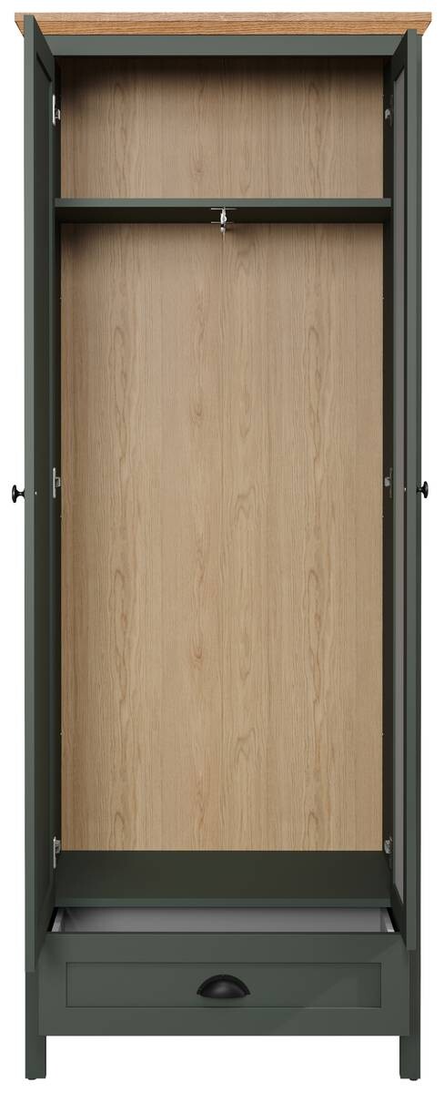Garderobenschrank Stanton tannengrün Eiche Evoke Coast Nachbildung B/H/T: ca. 77x198x39 cm