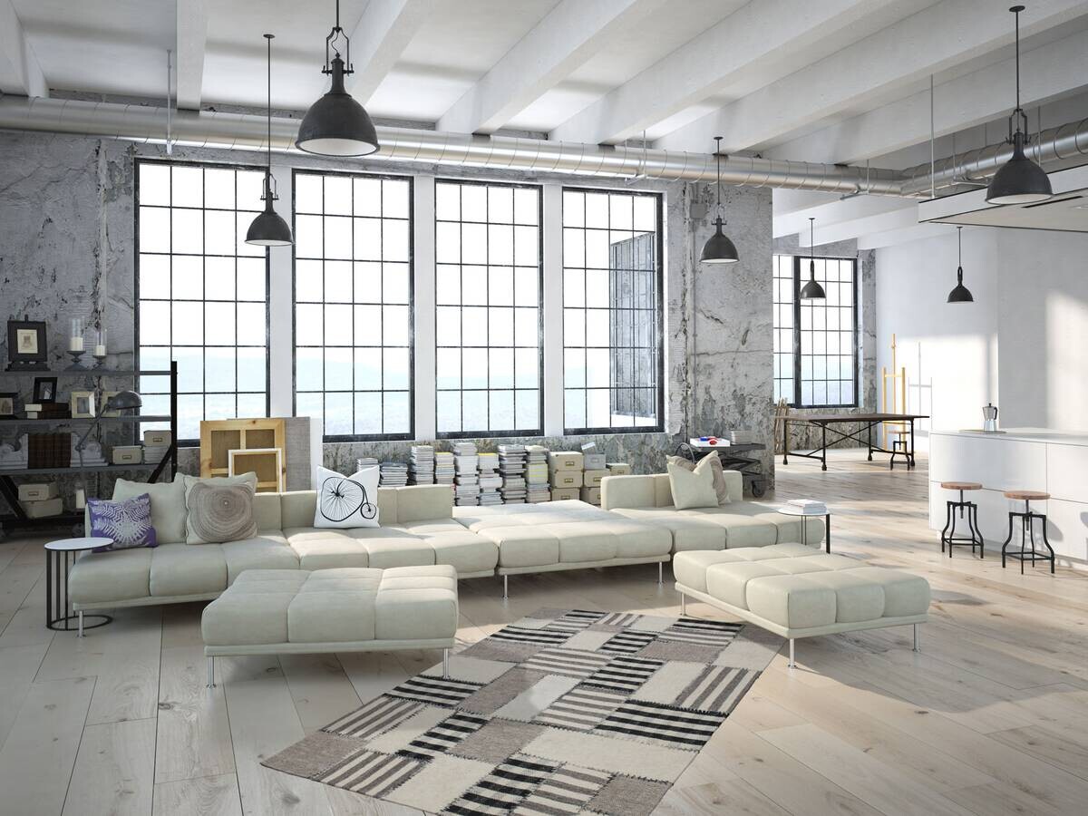 Kayoom Flachgewebeteppich Liana 214 creme B/H/L: ca. 160x1x230 cm