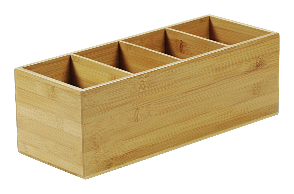 Kesper Besteckkasten braun Bambus B/H/L: ca. 14x12x35 cm