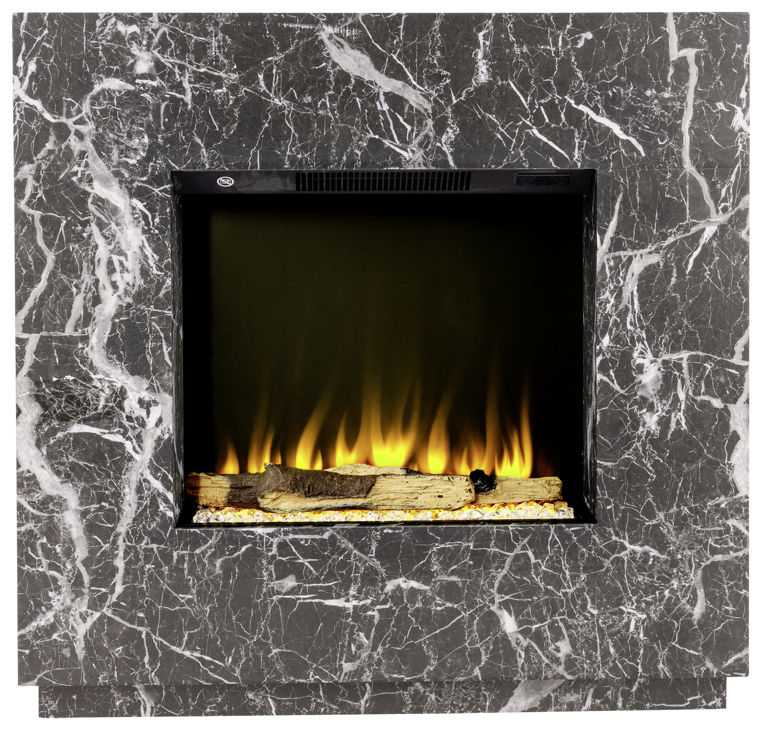 BHP Elektrischer-Kamin Hermelina BG00752-4M schwarz MDF B/H/T: ca. 80x76x26 cm ca. 1500 W