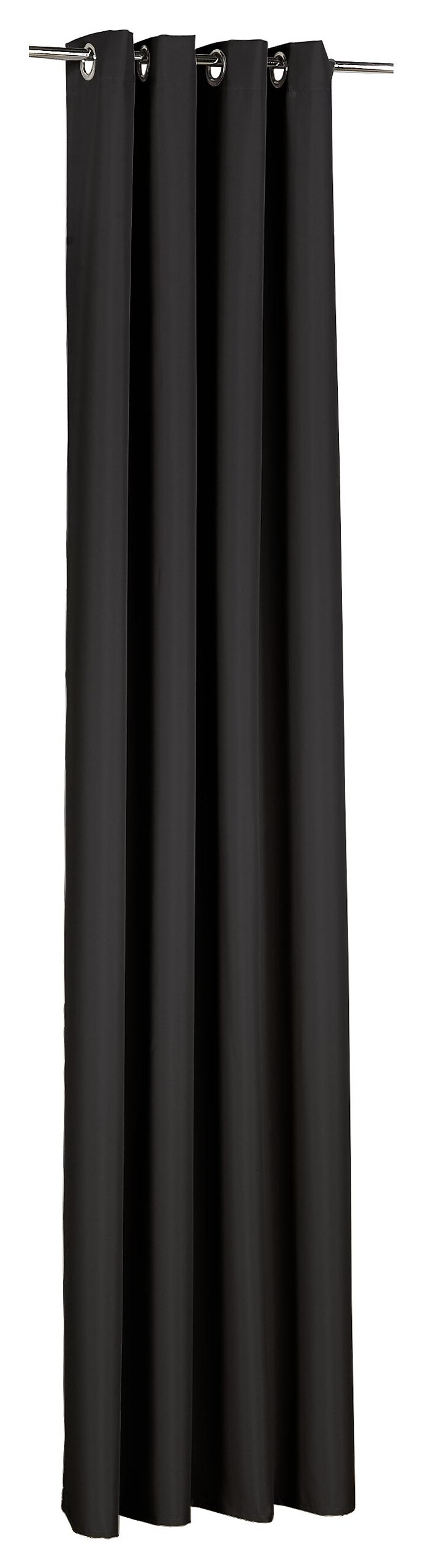 POCOline Ösenvorhang Sorrento schwarz B/L: ca. 140x245 cm