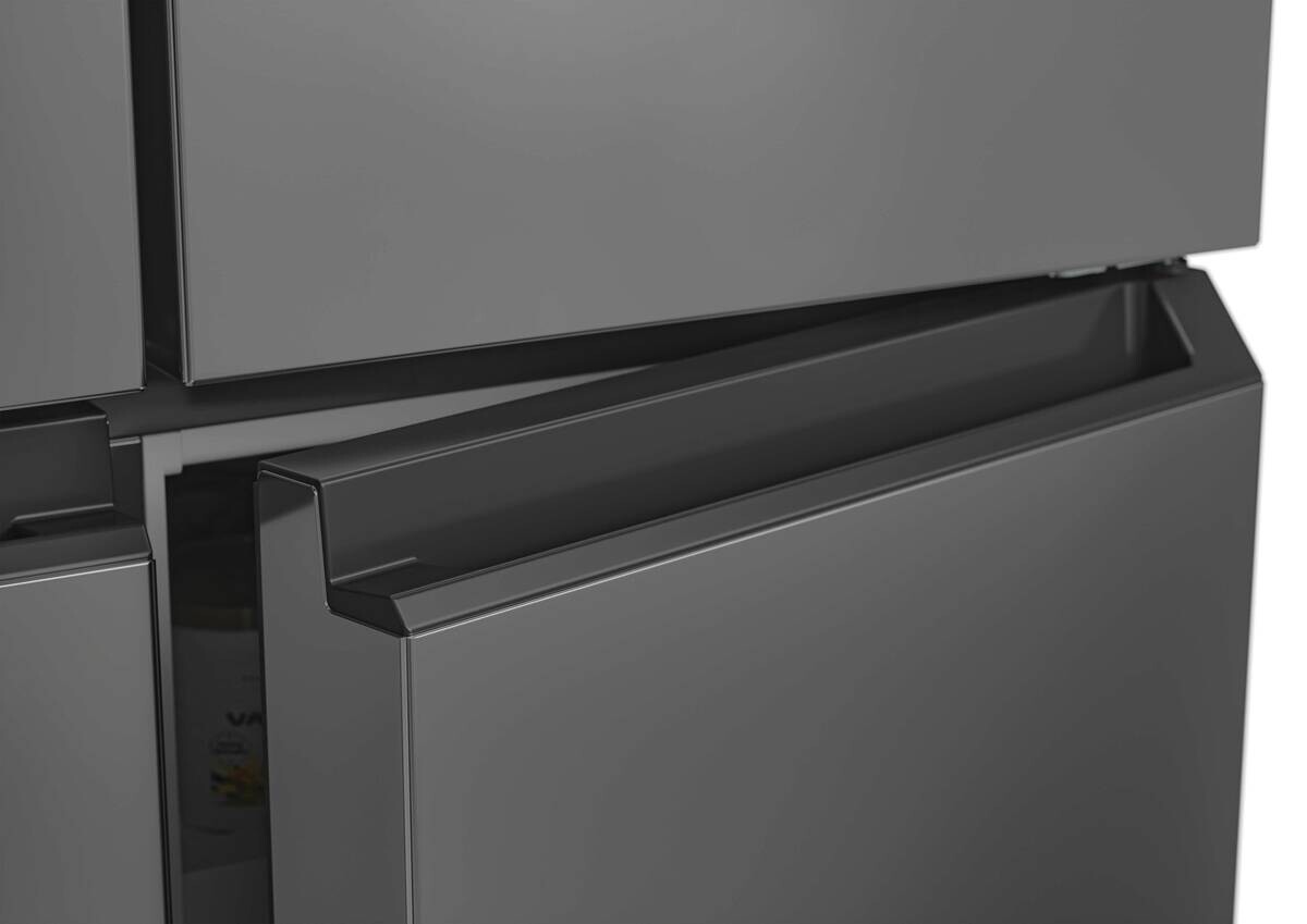 Hoover Multi-Door Kühl-/Gefrierkombination HHCR3818ENPL Edelstahloptik B/H/T: ca. 83,3x181,5x65 cm