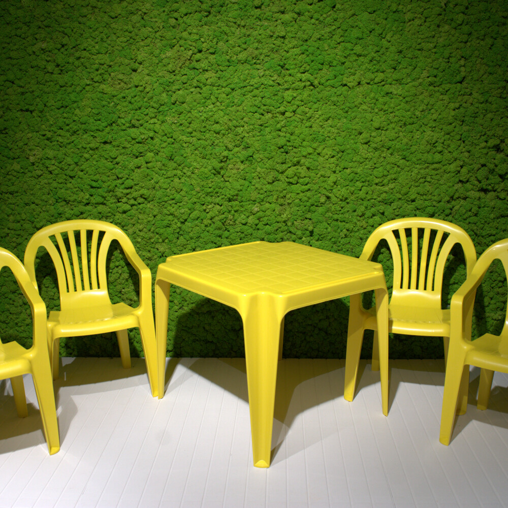 ProGarden Kindermöbel-Set gelb Kunststoff B/H/L: ca. 38x53x43 cm