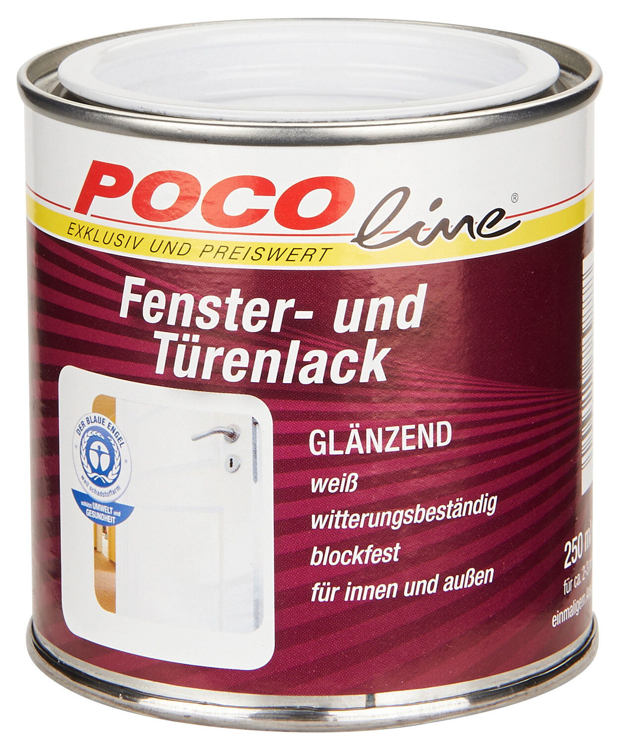 POCOline Acryl Fensterlack weiß glänzend ca. 0,25 l