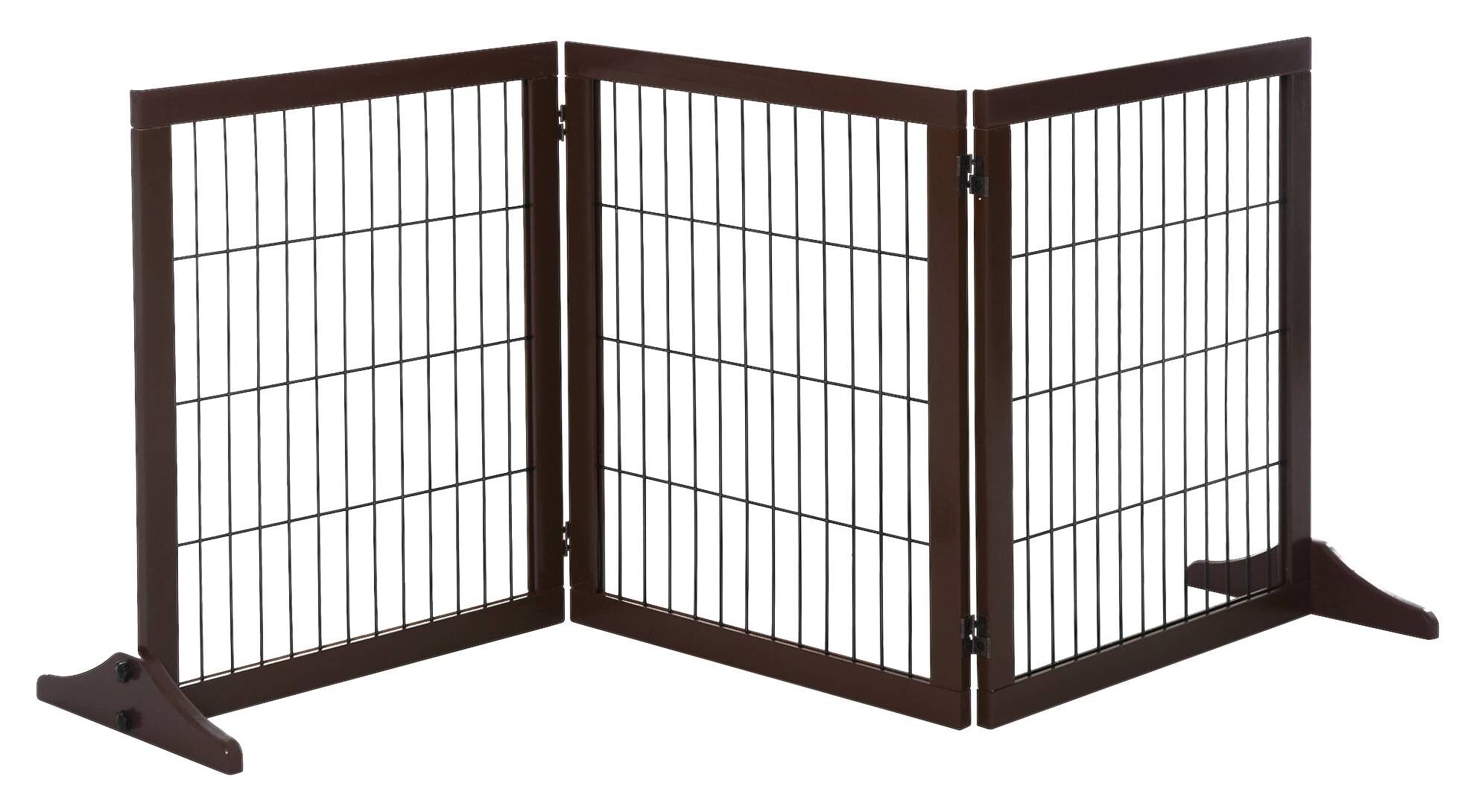 PawHut Absperrgitter braun Kiefer B/H/L: ca. 36x71x185 cm