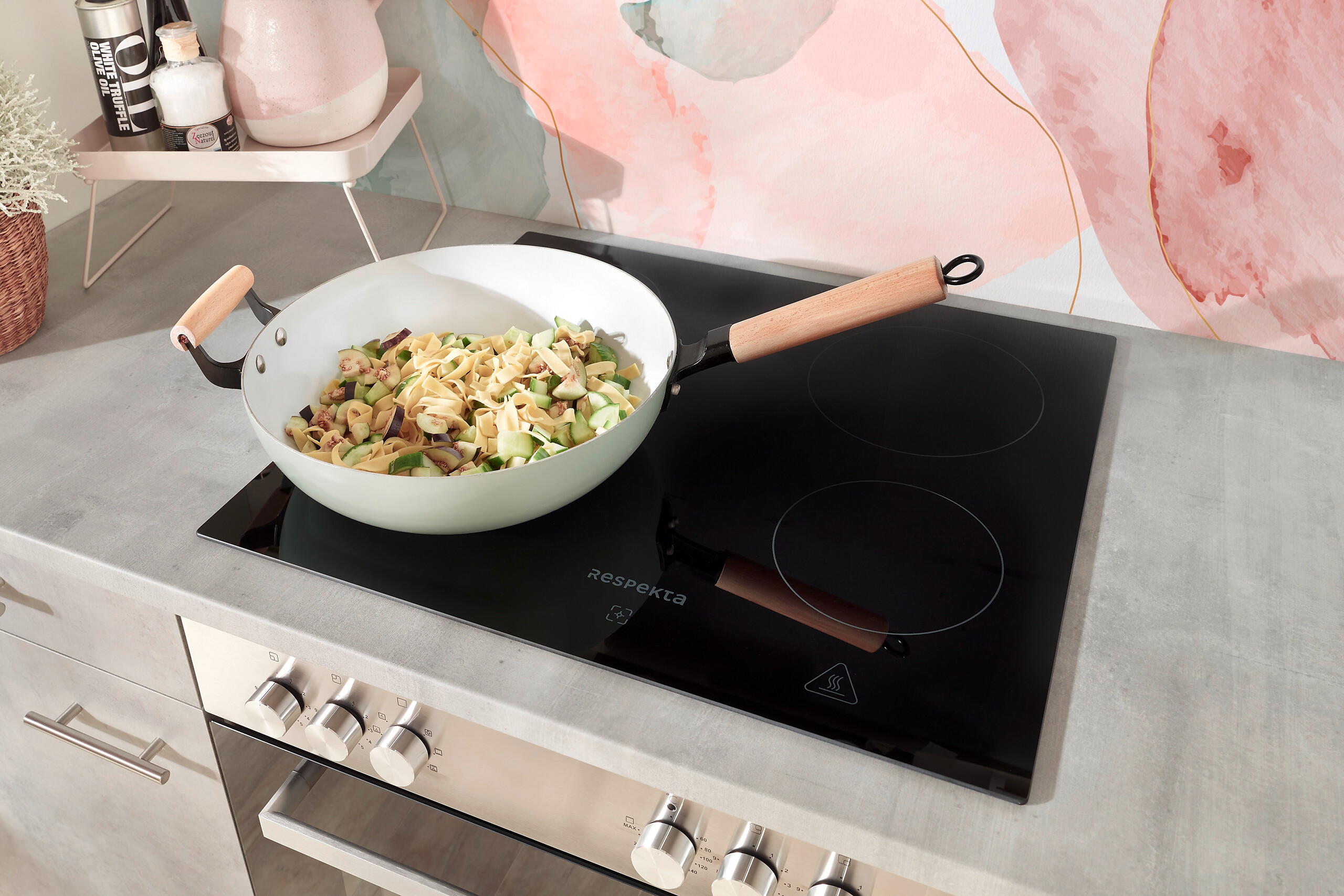 Respekta Küchenblock Malia Beton Optik B/H/T: ca. 250x200x60 cm