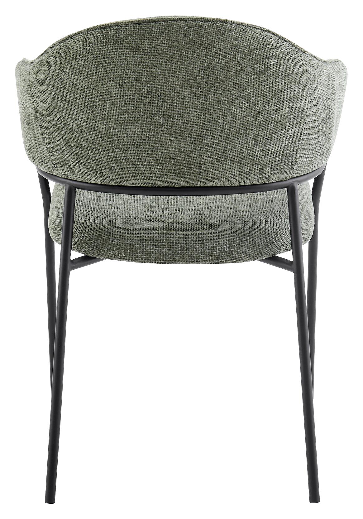 Stuhl CURVE, 2er-Set grün Stoff B/H/T: ca. 60x86x58 cm