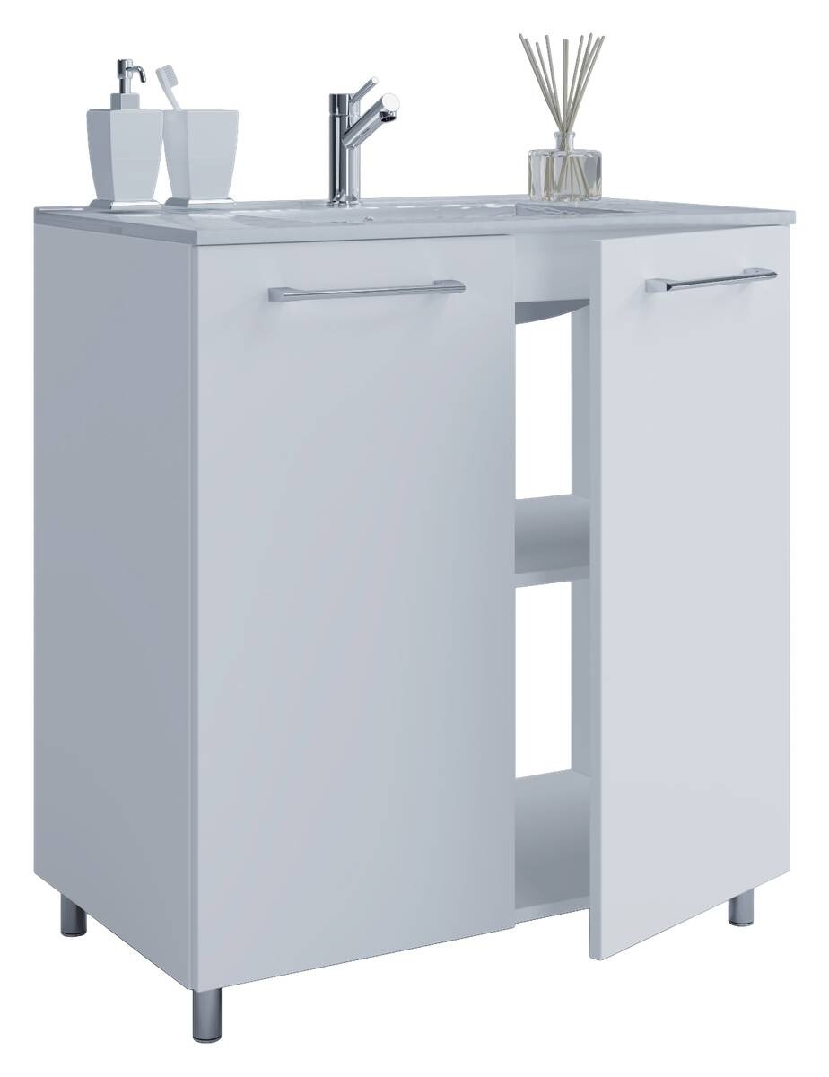 Badblock 2tlg-Gilos weiß weiß B/H/T: ca. 60x86x46 cm