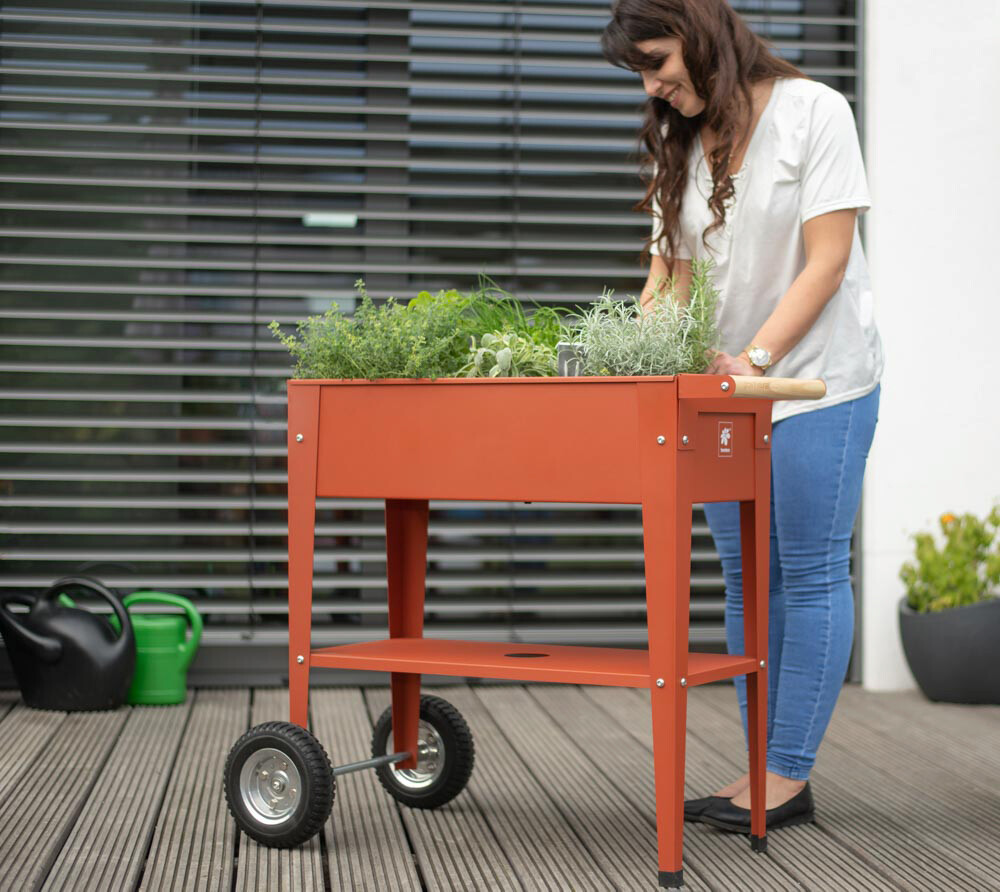 Herstera Garden Kräuterfabrik Urban rot Metall B/H/L: ca. 50x80x85 cm