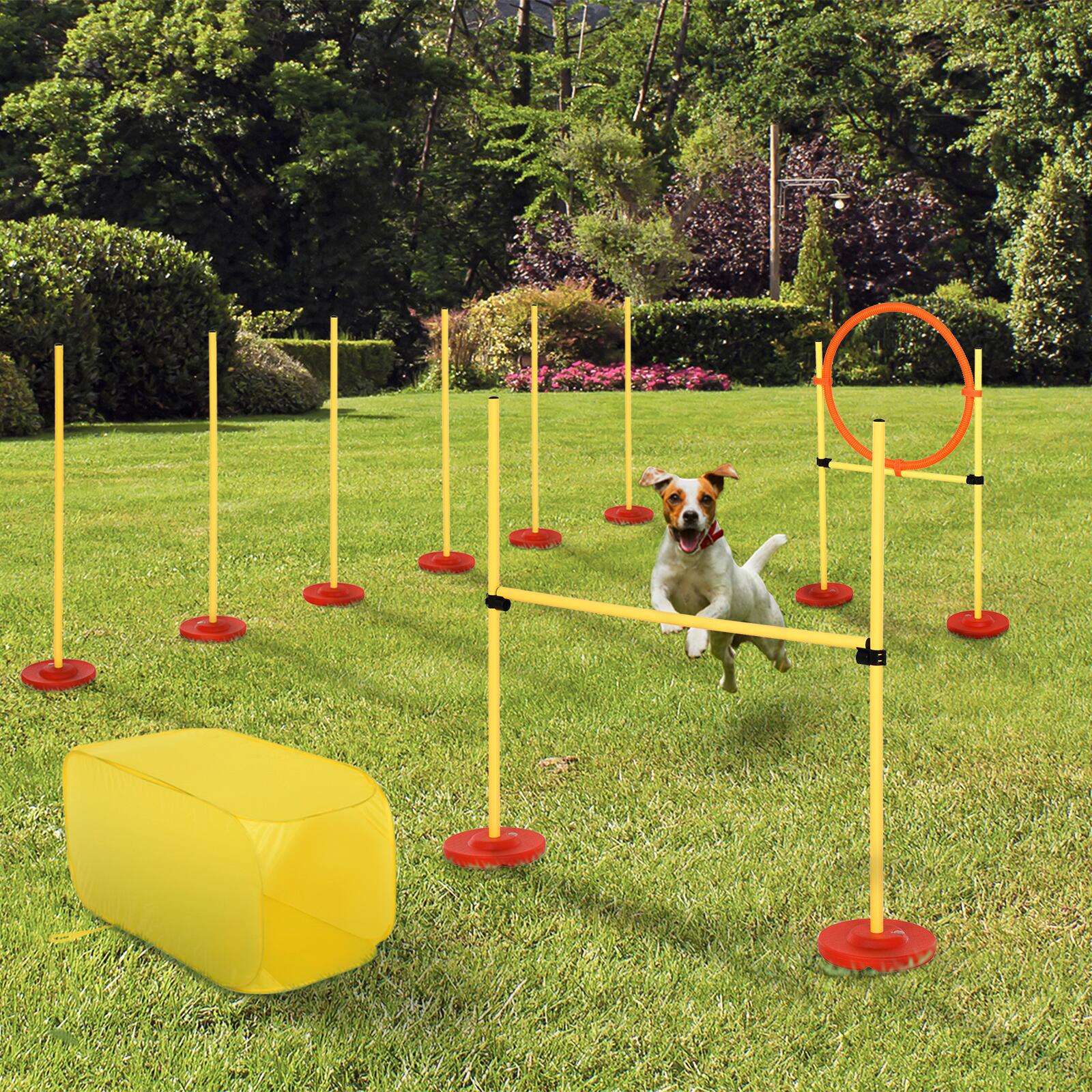 PawHut Agility gelb Kunststoff B/H/L: ca. 128x100x105 cm