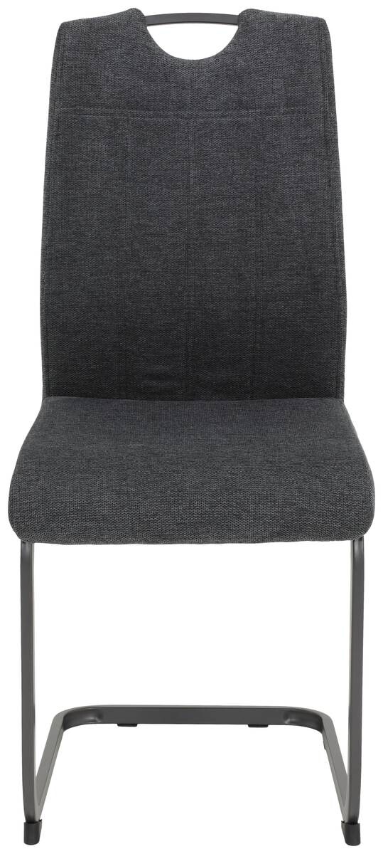 Stuhl 4er Set BRITTA anthrazit grau Microfaser Metall B/H/T: ca. 44x100x59 cm